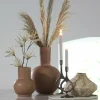 Light en Living Vaas deco Ø28,5x42 cm ULLOA keramiek mat terra