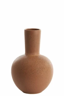Light en Living Vaas deco Ø28,5x42 cm ULLOA keramiek mat terra