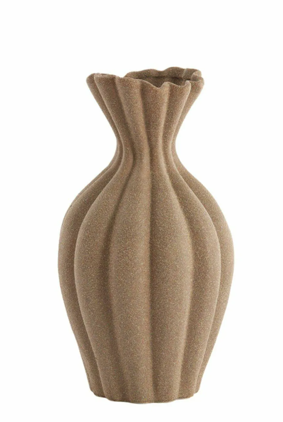Light en Living Vaas deco Ø21,5x40,5 cm SILLIAN keramiek mat bruin Sale