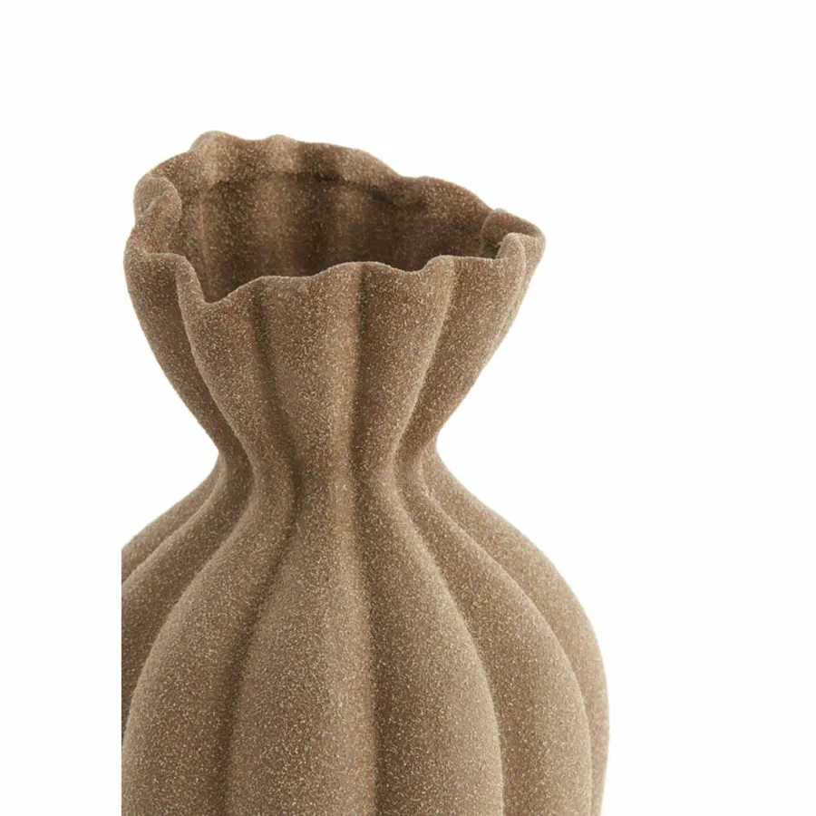 Light en Living Vaas deco Ø21,5x40,5 cm SILLIAN keramiek mat bruin Sale