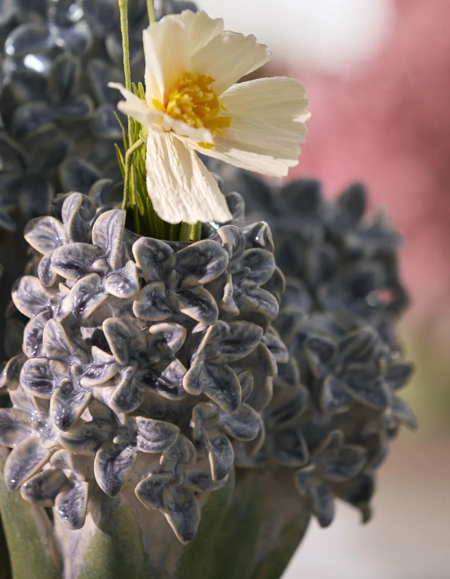 Light en Living Vaas deco 35x21x28 cm FLOWER keramiek blauw+groen Clearance