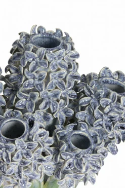 Light en Living Vaas deco 35x21x28 cm FLOWER keramiek blauw+groen Clearance