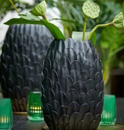 Light en Living Vaas deco FEDER zwart Clearance