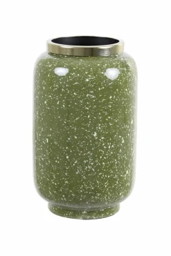 Light en Living Vaas deco Ø18x30 cm CHOW groen/wit-goud Best