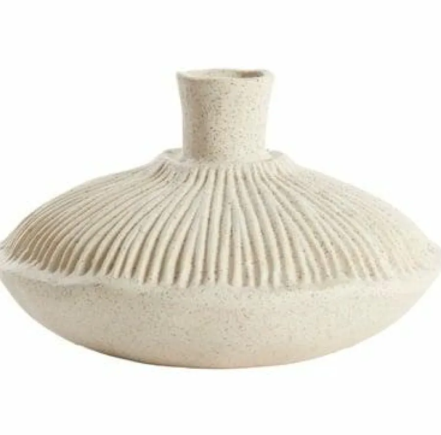 Light en Living Vaas deco Ø19x11 cm NEIRA crème Outlet