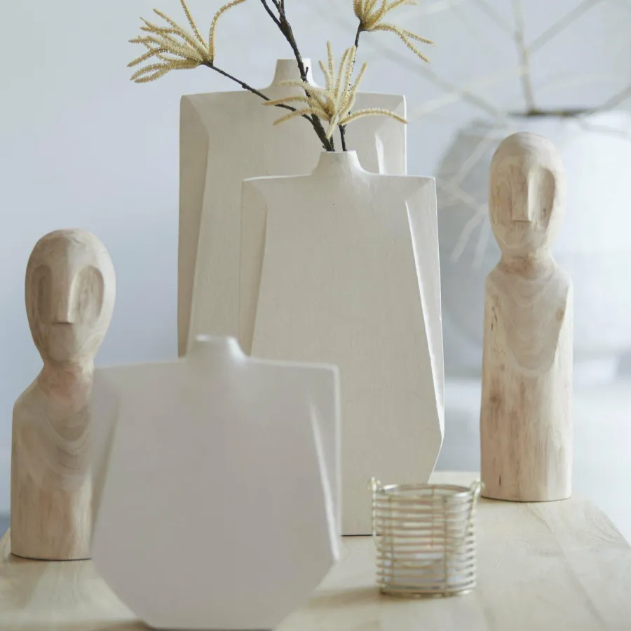 Light en Living Vaas deco 27,5x7x32,5 cm MAKAHA crème Online