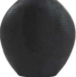 Light en Living Vaas deco 39x11x40 cm SKELD mat zwart