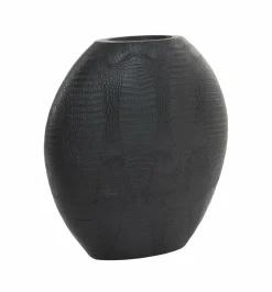 Light en Living Vaas deco 39x11x40 cm SKELD mat zwart