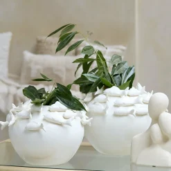 Light en Living Vaas deco Ø40X27 cm Fish keramiek creme Sale