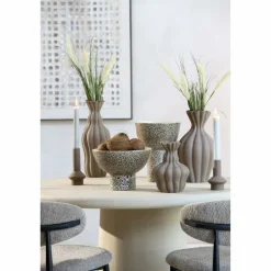 Light en Living Vaas deco Ø17x26 cm SILVIO keramiek mat bruin Discount
