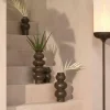 Light en Living Vaas deco Ø15x33,5 cm ROGANO keramiek donker bruin Sale