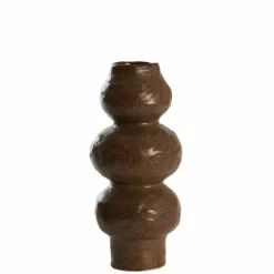 Light en Living Vaas deco Ø15x33,5 cm ROGANO keramiek donker bruin Sale