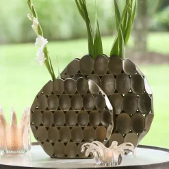 Light en Living Vaas deco 40X11X41 cm ORLAN goud Outlet