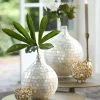 Light en Living Vaas deco Ø22x25 cm ELORZA bamboe crème Outlet