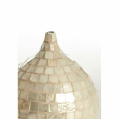 Light en Living Vaas deco Ø22x25 cm ELORZA bamboe crème Outlet