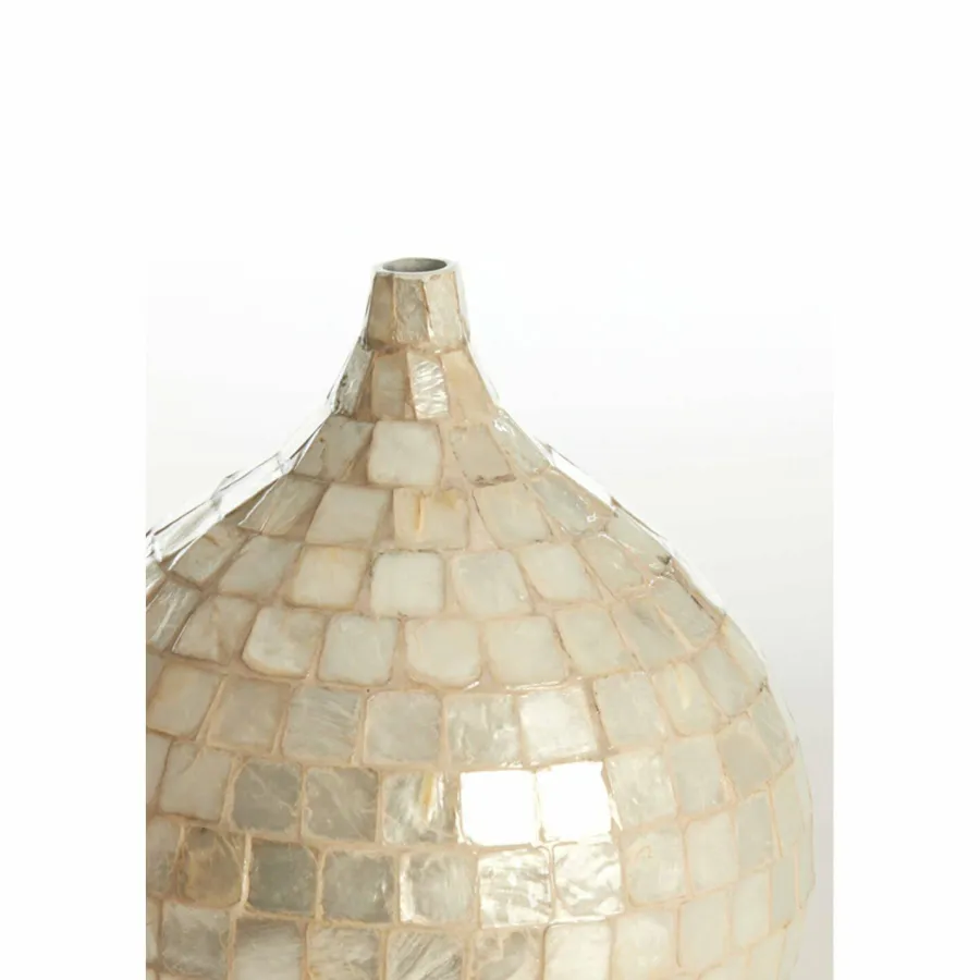 Light en Living Vaas deco Ø22x25 cm ELORZA bamboe crème Outlet