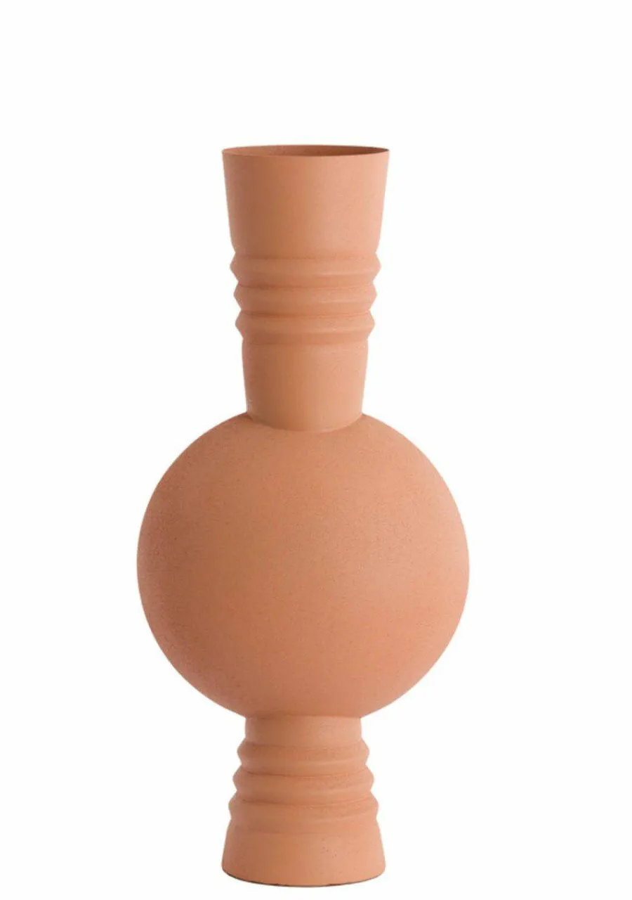 Light en Living Vaas deco Ø18x54,5 cm KAVANSI mat terra-roze Clearance