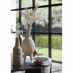 Light en Living Vaas deco Ø12x31 cm SESTO keramiek mat crème Online
