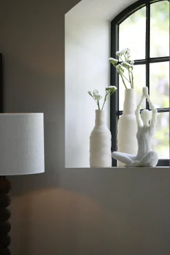 Light en Living Vaas deco Ø12x31 cm SESTO keramiek mat crème Online