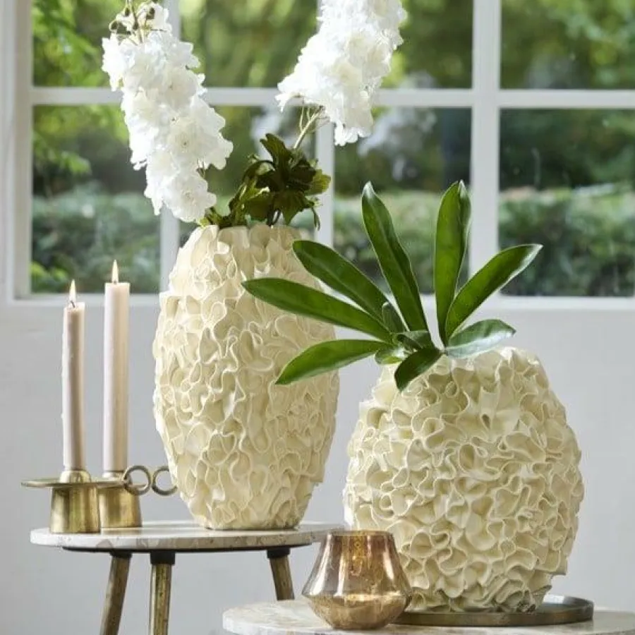 Light en Living Vaas deco Ø26x39,5 cm AGELLO crème Clearance
