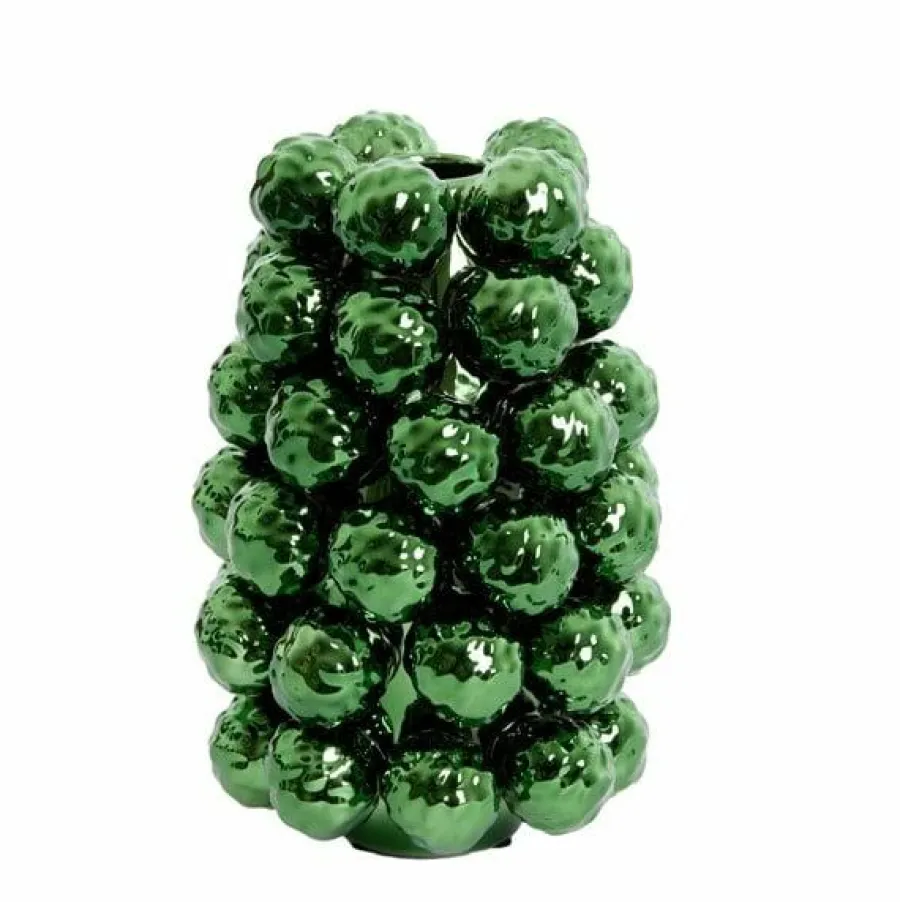 Light en Living Vaas deco Ø16x24,5 cm BUTANG keramiek metallic groen Outlet