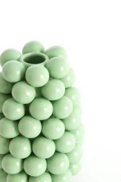 Light en Living Vaas deco Ø18X28 cm BOYANG keramiek mat mintgroen Clearance