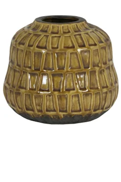Light en Living Vaas deco Ø25x21,5 cm MENZO keramiek oker Discount