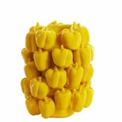 Light en Living Vaas deco 23,5x23x32,5 cm BELLPEPPER keramiek glanzend geel