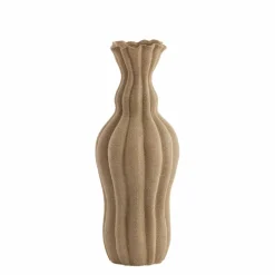 Light en Living Vaas deco Ø17,5x47,5 cm SILVIO keramiek mat bruin Outlet