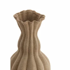 Light en Living Vaas deco Ø17,5x47,5 cm SILVIO keramiek mat bruin Outlet