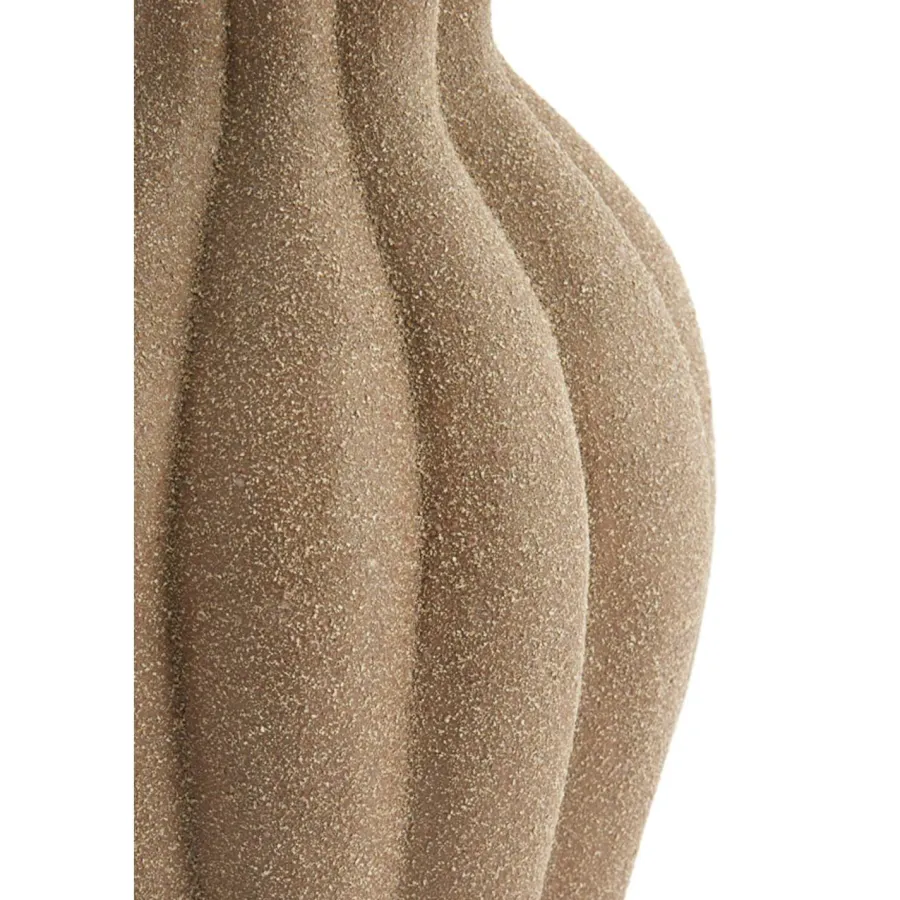 Light en Living Vaas deco Ø17,5x47,5 cm SILVIO keramiek mat bruin Outlet