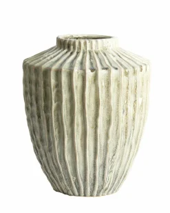 Light en Living Vaas deco Ø32X40 cm TALEA keramiek olijfgroen-creme Best