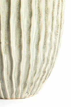 Light en Living Vaas deco Ø32X40 cm TALEA keramiek olijfgroen-creme Best