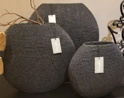 Light en Living Vaas deco MASHABA zwart - diverse afmetingen Discount