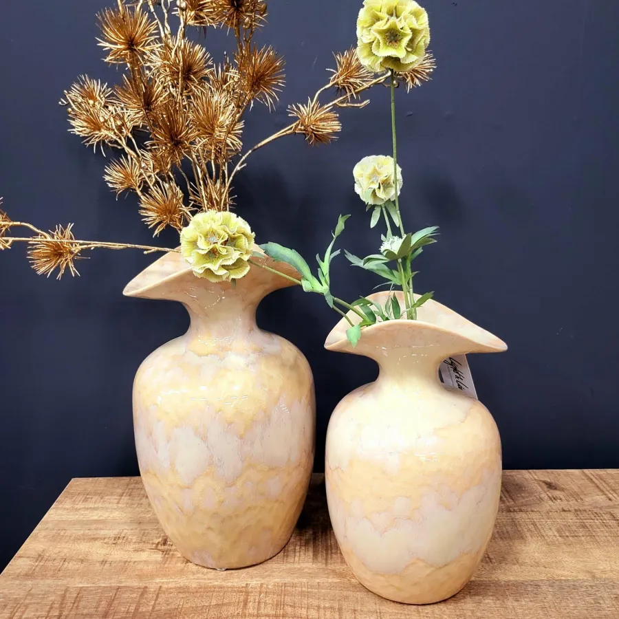 Light en Living Vaas deco Ø19,5x33 cm MARILLO keramiek light peach