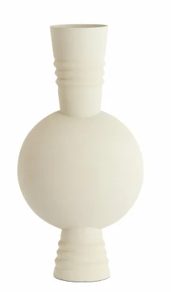Light en Living Vaas deco Ø21X60 cm KAVANSI mat creme Clearance