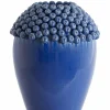 Light en Living Vaas deco Ø39,5x57 cm LOVRO keramiek donkerblauw Outlet