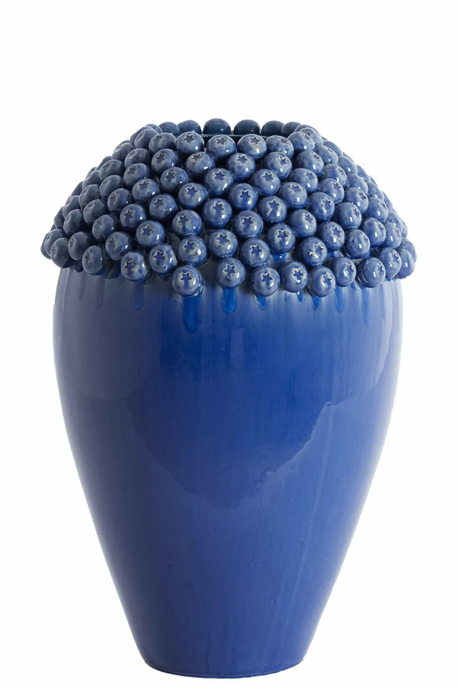Light en Living Vaas deco Ø39,5x57 cm LOVRO keramiek donkerblauw Outlet