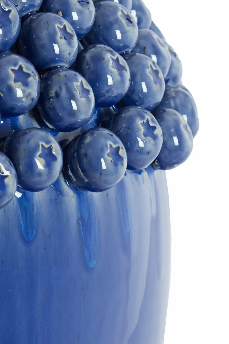 Light en Living Vaas deco Ø39,5x57 cm LOVRO keramiek donkerblauw Outlet