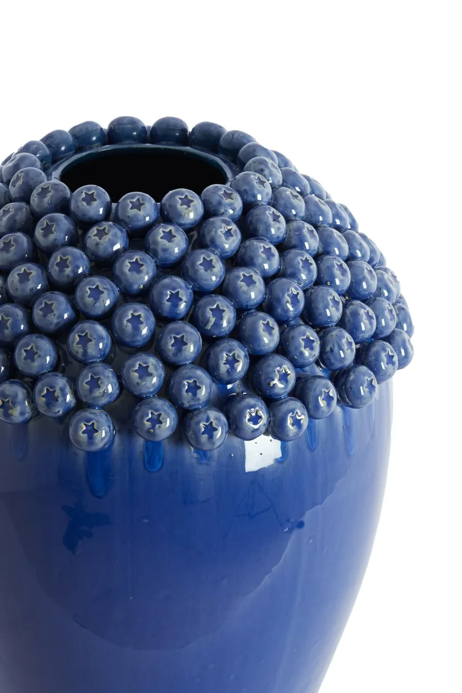 Light en Living Vaas deco Ø39,5x57 cm LOVRO keramiek donkerblauw Outlet