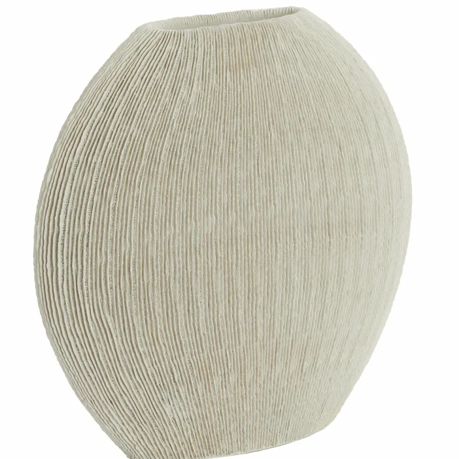 Light en Living Vaas deco 50x15x50 cm BUBIO creme Clearance