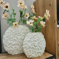 Light en Living Vaas deco 44x19x37 cm BERRIES beige – Light & Living Outlet