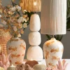 Light en Living Vaas deco Ø28X42 cm Fish keramiek wit+oranje New