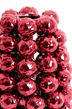 Light en Living Vaas deco Ø16x24,5 cm BUTANG keramiek metallic rood New
