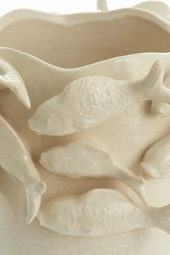 Light en Living Vaas deco 29X28,5X27 cm FISH keramiek creme Online