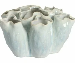 Light en Living Vaas deco Ø28x38 cm ZELATA keramiek crème+taupe Outlet