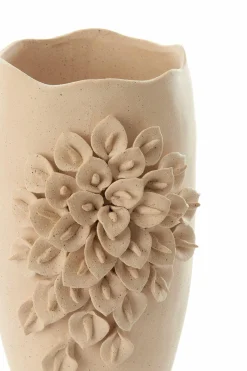 Light en Living Vaas deco 31,5X27X50 cm AMIATA keramiek mat crème Clearance