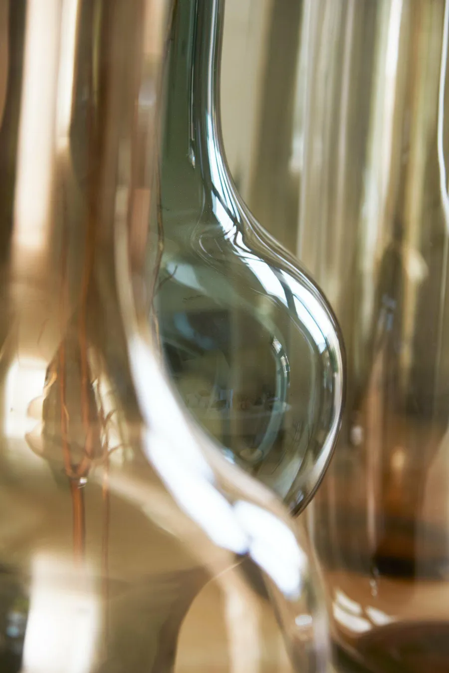 Light en Living Vaas KAELA glas grijs - 2 maten Clearance