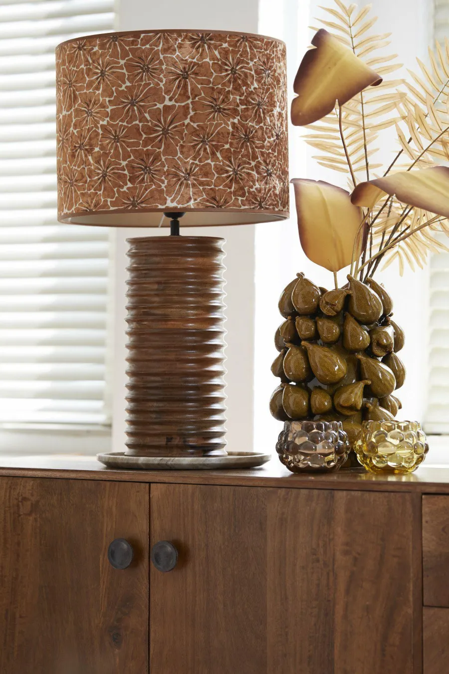 Light en Living Vaas NATALIA keramiek geel-bruin - 2 afmetingen Online