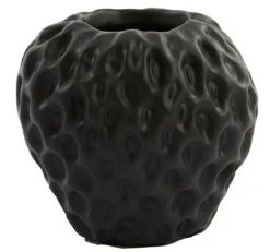 Light en Living Vaas Strawberry zwart - 15x14,5x14,5 cm Outlet